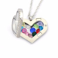 Hermosa forma de corazón de boda alá locket medallón joyería